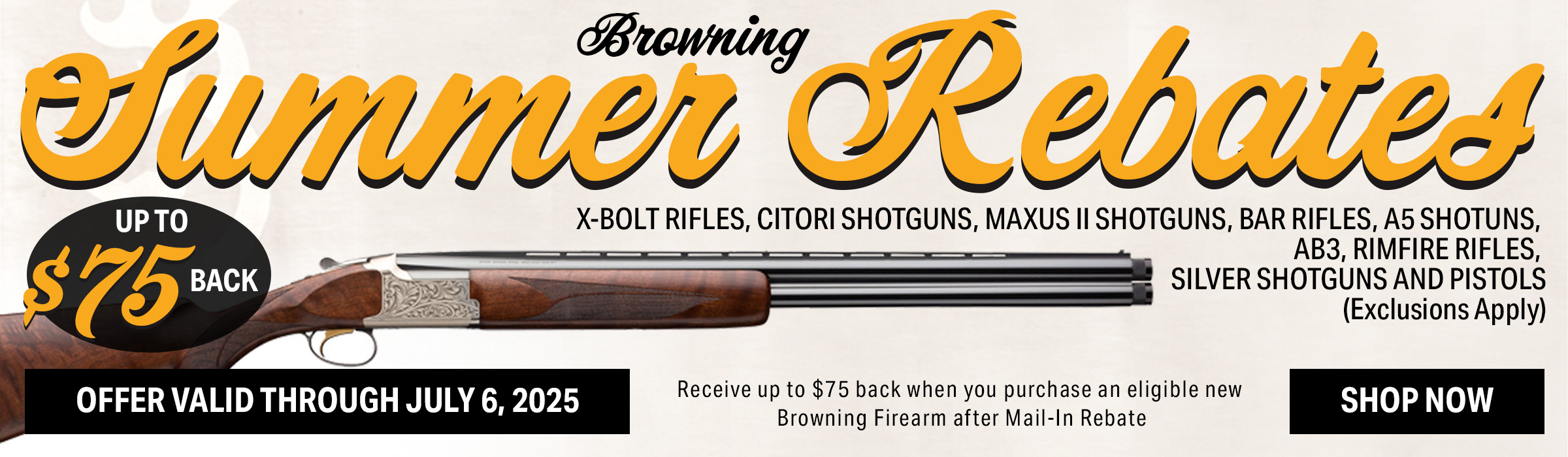 Browning Summer Rebates